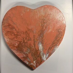 Heart-Shaped Abstract Original Art Piece Home decor